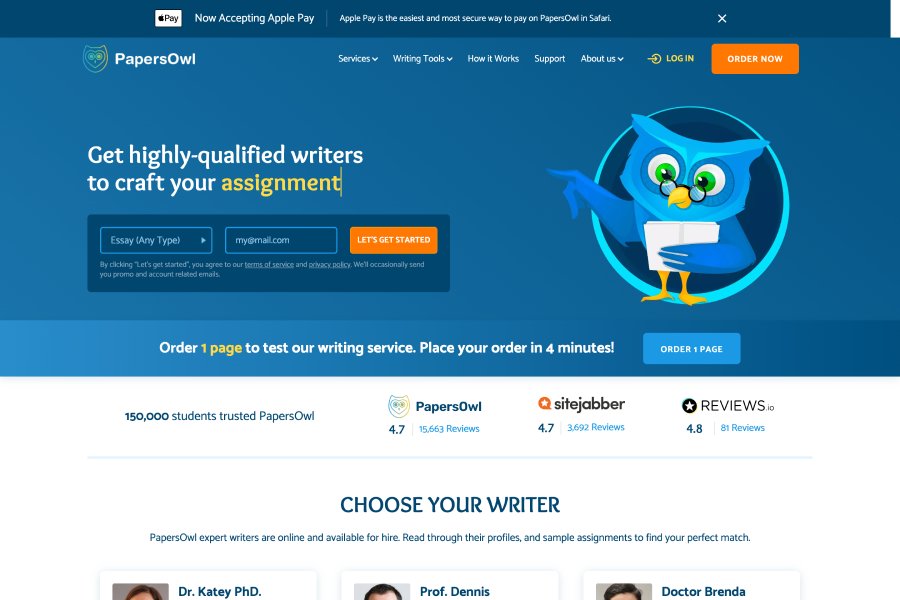 PapersOwl homepage